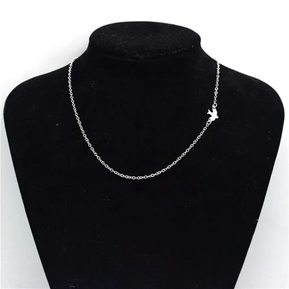 Gold Filled Bird Necklace Now Available In Silver - Picture 2 of 2